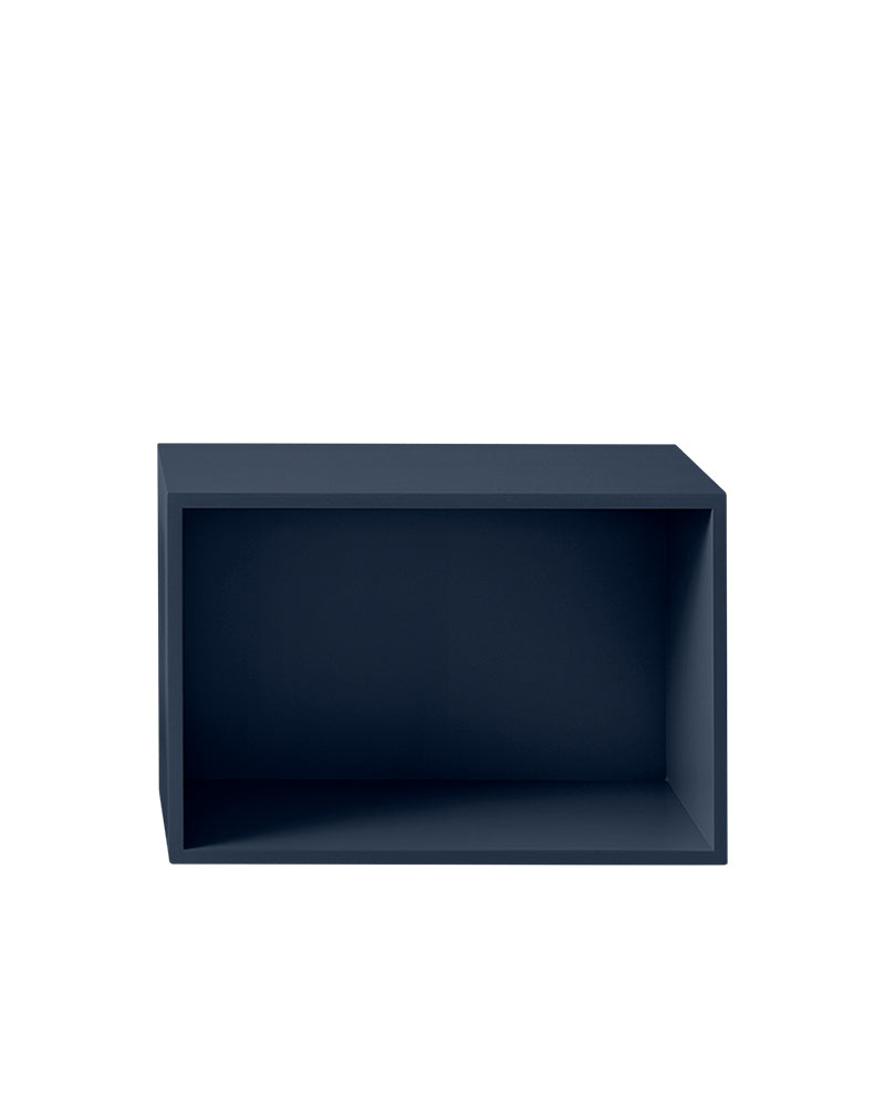 Stacked - Blue shelving unit without door - Small